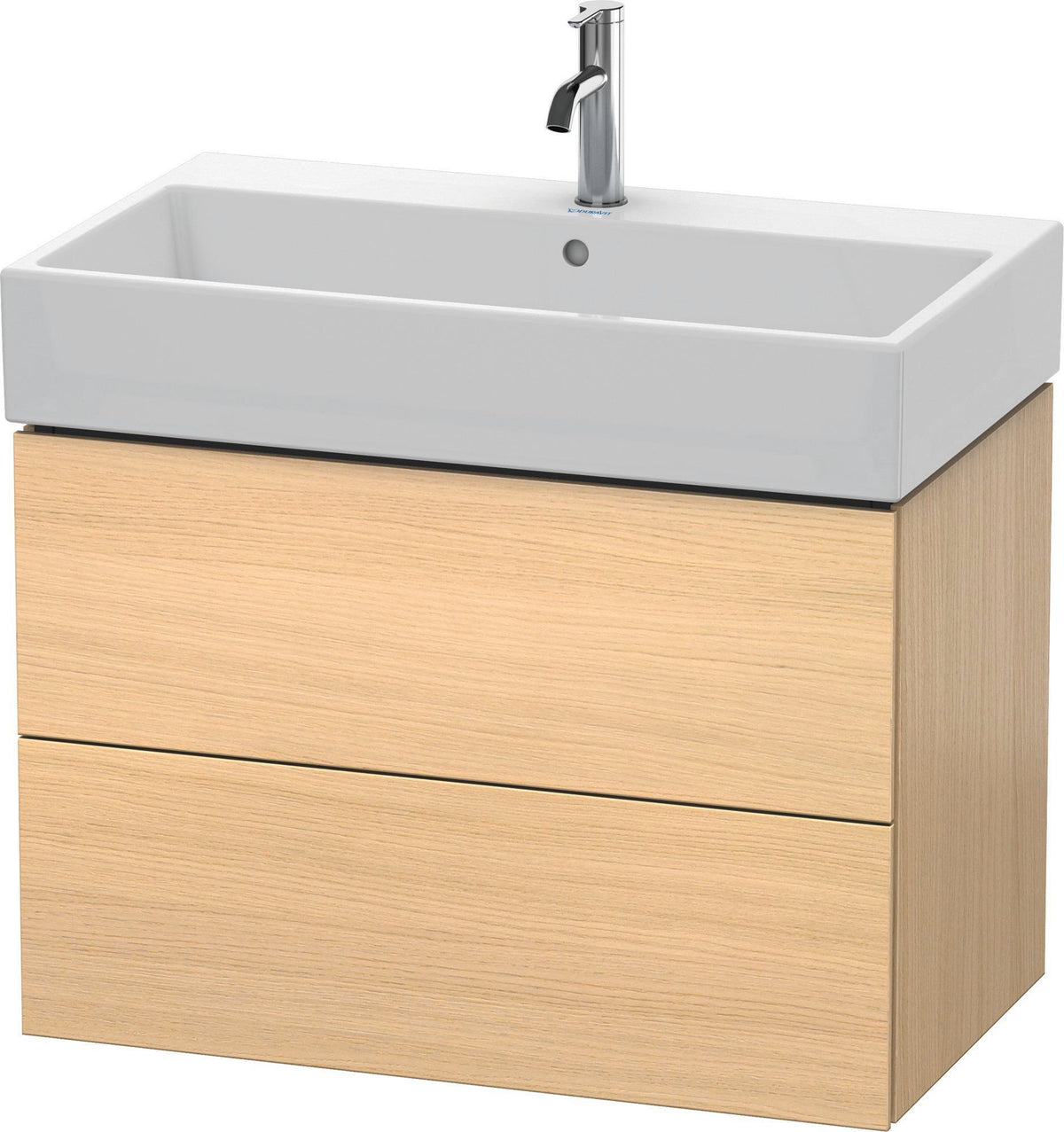 DURAVIT L-Cube Waschtischunterbau 784 mm, 2 Schubkästen, Weiß Matt, Wandhängend
