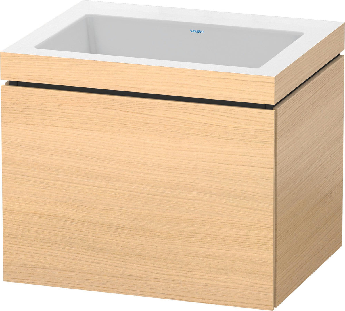 DURAVIT L-Cube Waschtischset mit Vero Air 500x600x480 mm, Mediterrane Eiche, 1 Auszug, c-bonded