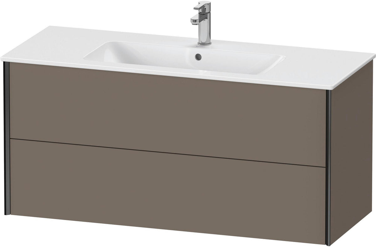 Duravit XViu Waschtischunterbau wandhängend 1210 mm, 2 Schubkästen, champagner matt/weiß matt