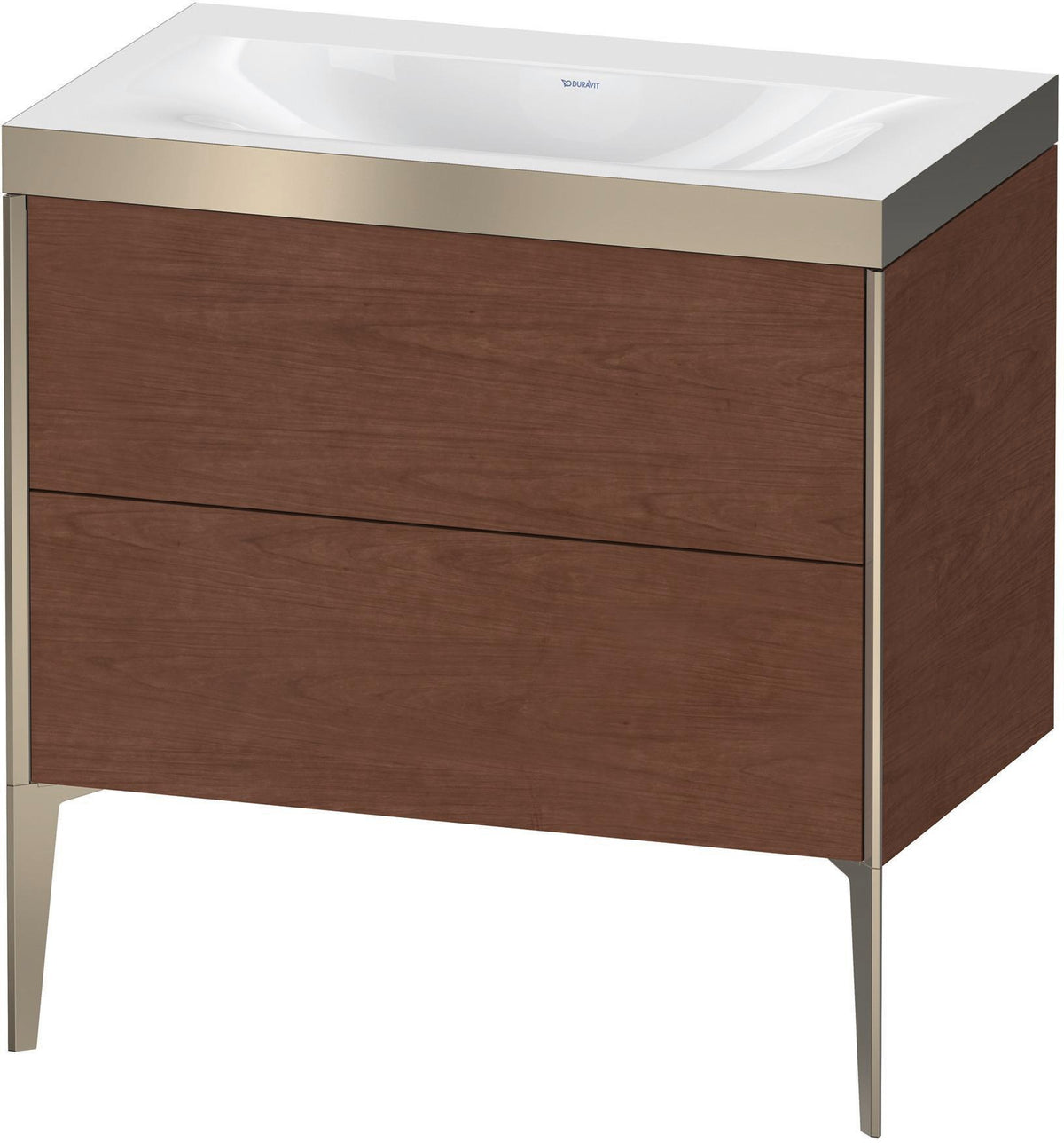 DURAVIT XViu c-bonded Waschtischset bodenstehend 800 mm mit 2 Auszügen und Push-Open