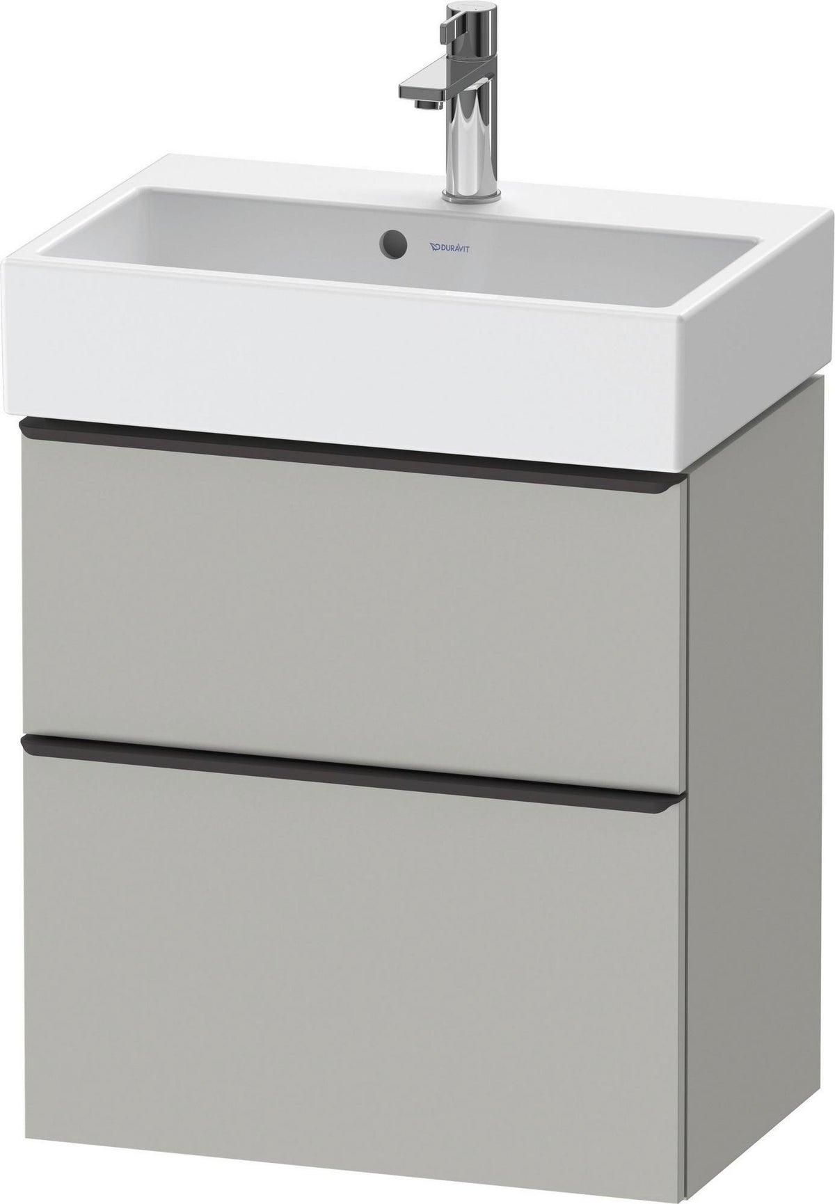 DURAVIT D-Neo Waschtischunterbau wandhängend Eiche Schwarz 584 mm mit Auszug und Schubkasten