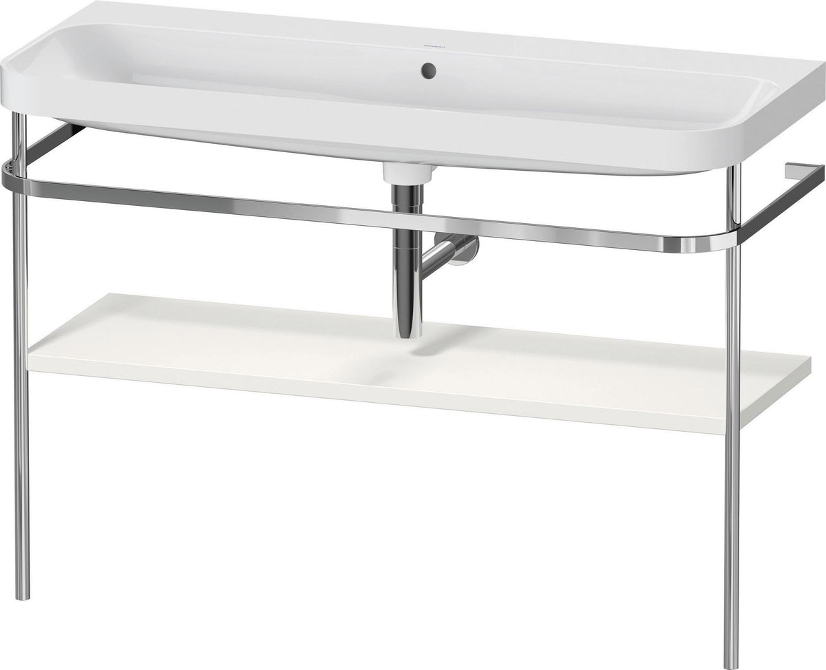 Duravit Happy D.2 c-shaped Waschtischset 1175 mm mit Metallkonsole und Waschschüssel