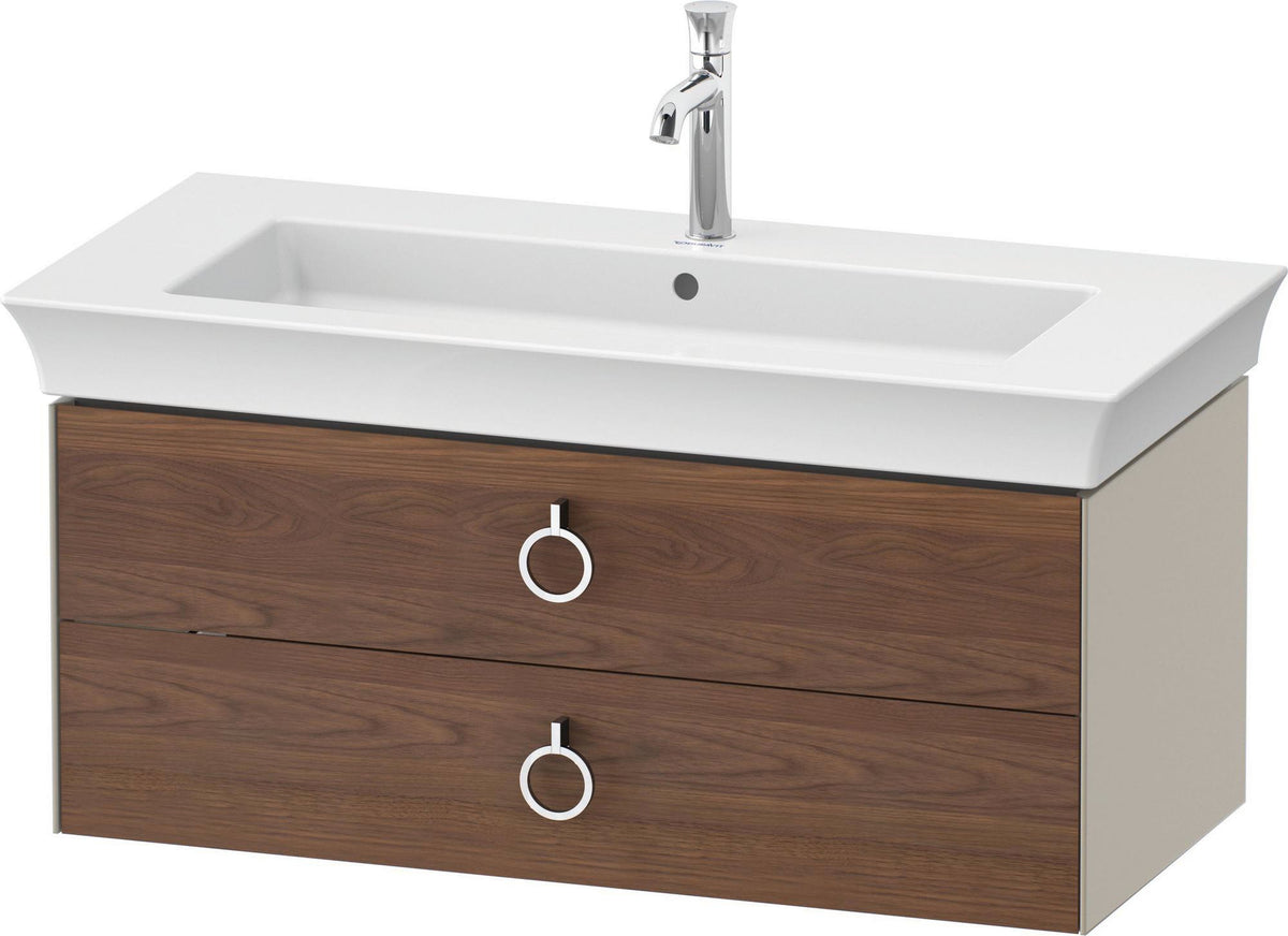 DURAVIT Waschtischunterbau White Tulip wandhängend 984 mm mit 2 Schubkästen, weiß seidenmatt