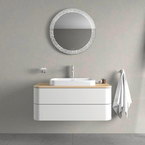 Duravit Happy D.2 Konsolenwaschtischunterbau 1000 mm taupe supermatt mit Tip-On-Technik und LED-Innenbeleuchtung