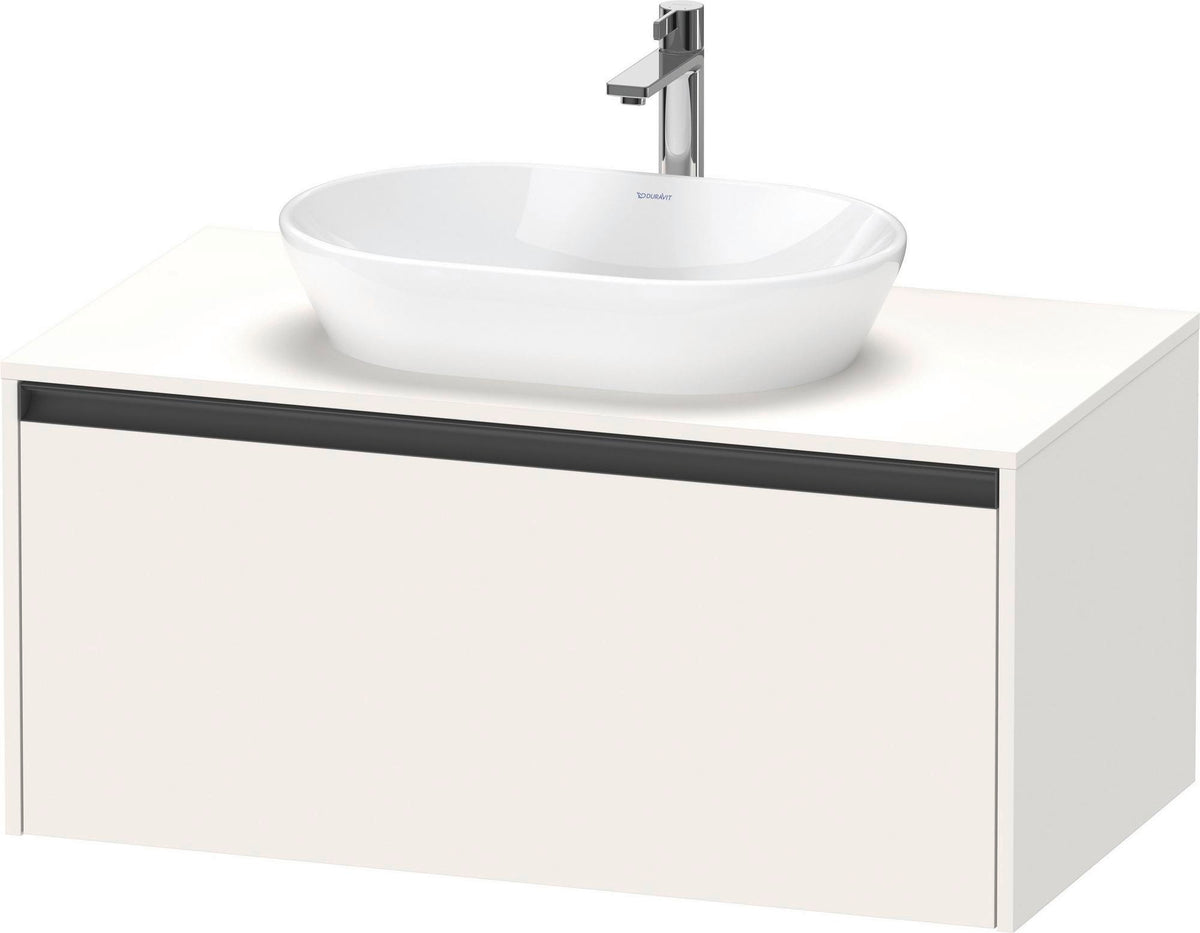 Duravit Ketho.2 Konsolen-Waschtischunterbau 1000 mm betongrau matt, wandhängend, 1 Auszug, Soft-Close