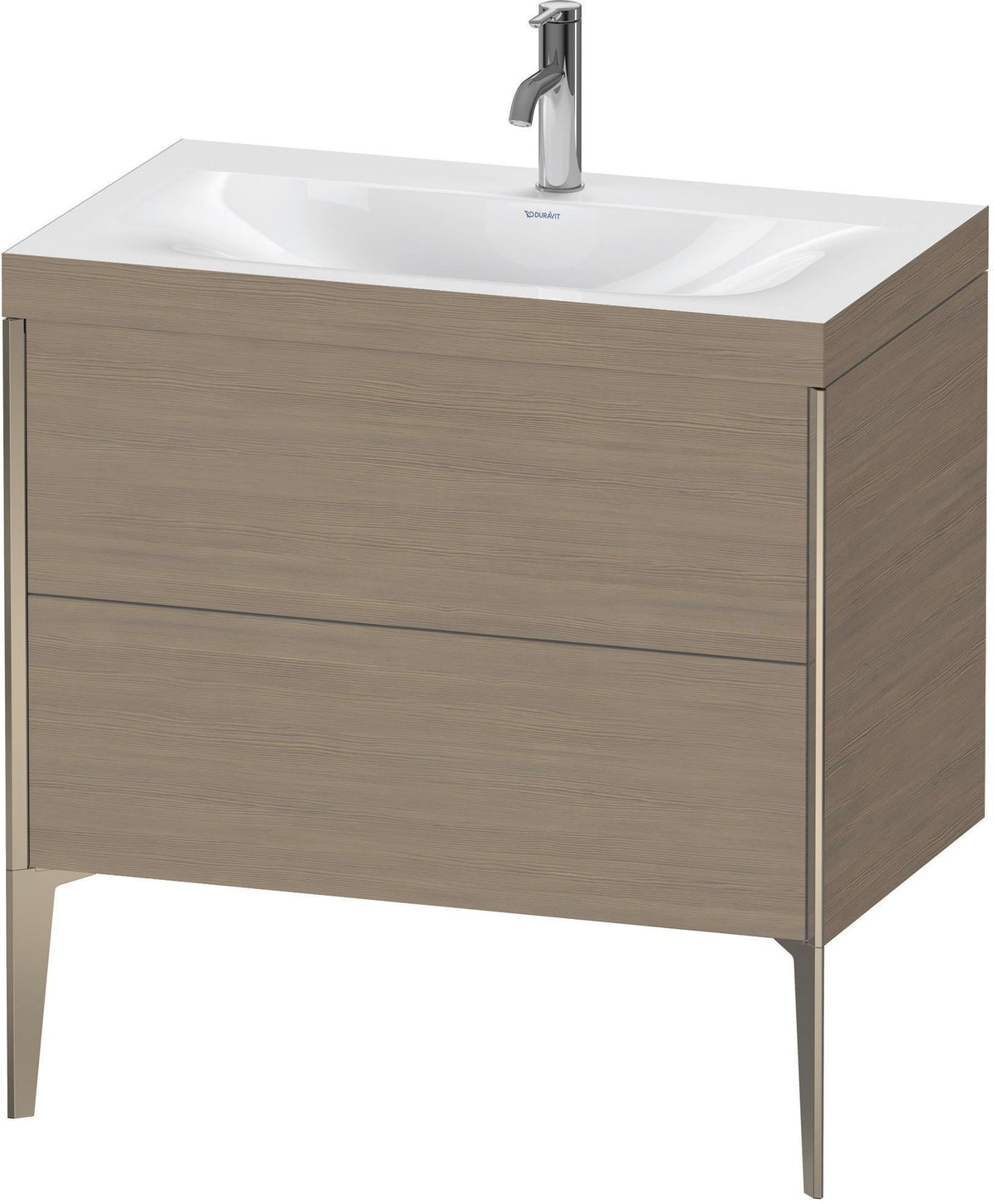 DURAVIT XViu c-bonded Waschtischset 800 mm bodenstehend mit 2 Auszügen und Tip-on Technik