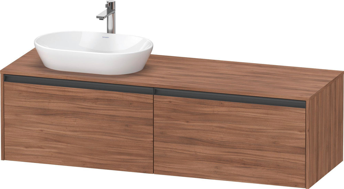 DURAVIT Ketho.2 Waschtischunterbau 1600 mm betongrau matt mit 2 Auszügen