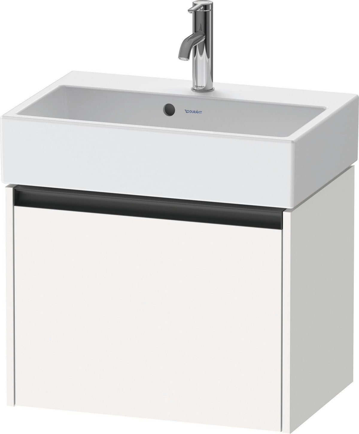 Duravit Ketho.2 Waschtischunterbau 584 mm betongrau matt – 1 Auszug, Soft-Close, wandhängend