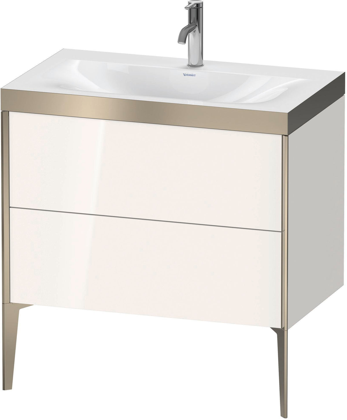DURAVIT XViu c-bonded Waschtischset bodenstehend 800 mm mit 2 Auszügen und Push-Open
