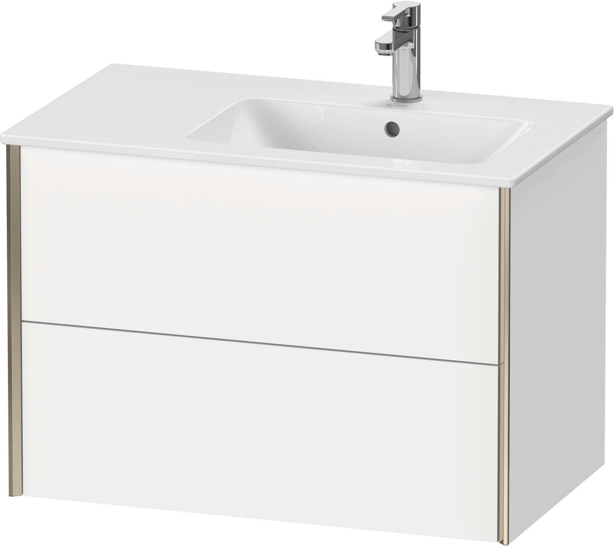 DURAVIT XViu Waschtischunterbau wandhängend 810 mm, 2 Schubkästen, weiß matt