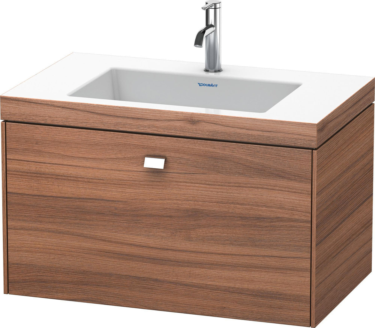 DURAVIT Brioso c-bonded Waschtischset 800 mm mit Unterschrank, 1 Auszug, betongrau matt