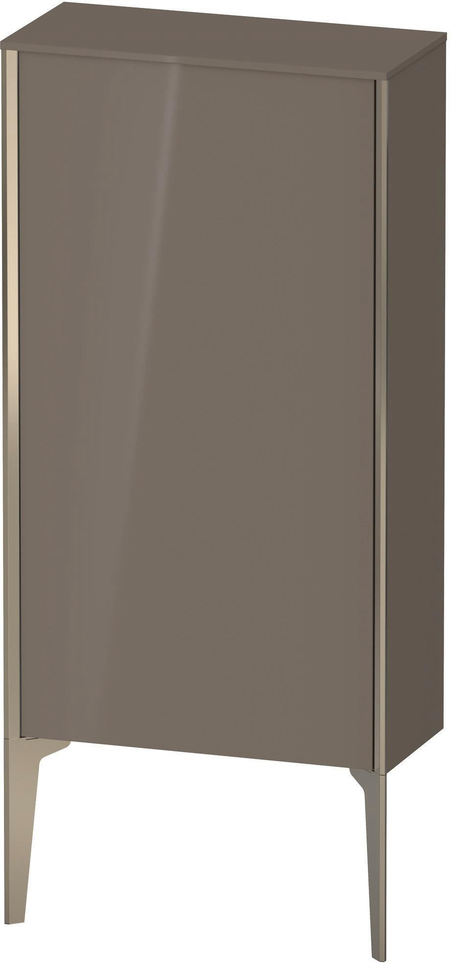 Duravit XViu Halbhochschrank 500 mm, 1 Tür, dolomiti grey hochglanz, mit Push-Open & Soft-Close