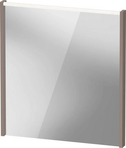 DURAVIT D-Code 2.0 Spiegel mit LED-Beleuchtung, 650 x 700 x 48 mm, Basalt Matt