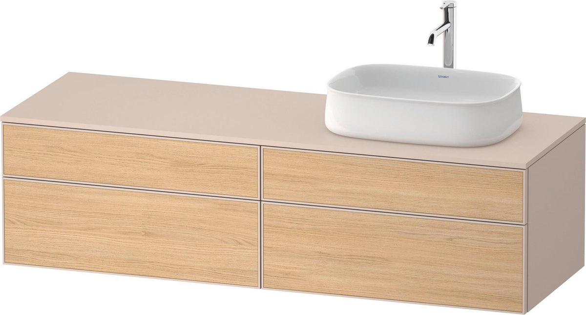 Duravit Zencha Konsolenwaschtischunterbau 1600 mm Eiche Anthrazit mit 2 Auszügen