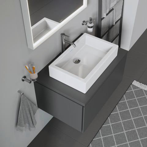 Duravit Vero Aufsatzbecken 600 mm weiß geschliffen ohne Überlauf ohne Hahnloch