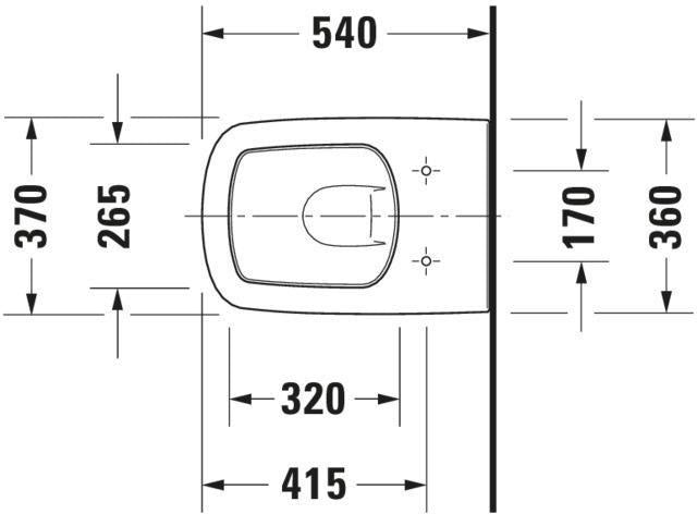 DURAVIT DuraStyle Wand-WC 540 mm Tiefspüler weiß WonderGliss