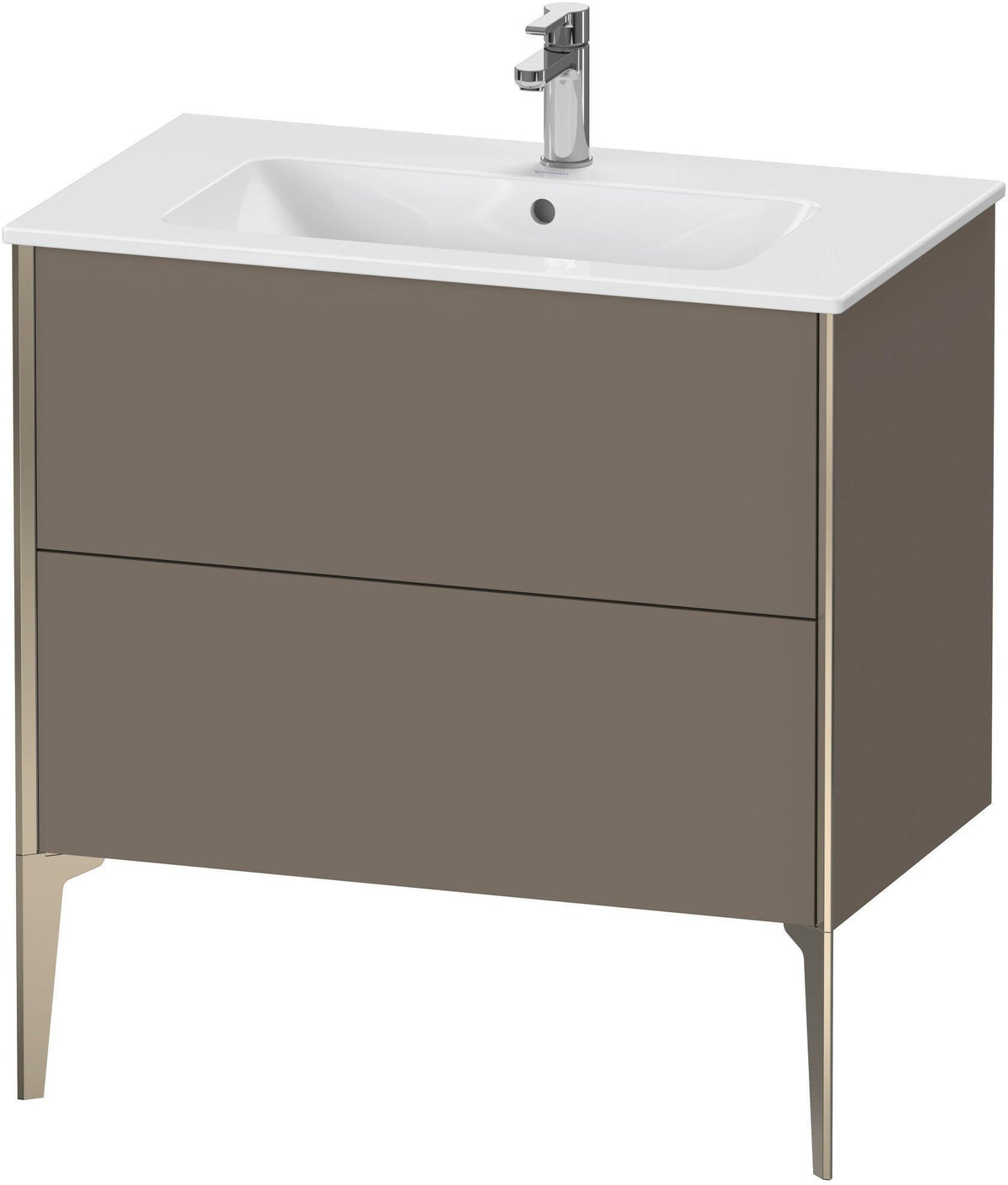 DURAVIT XViu Waschtischunterbau bodenstehend 594x810x480 mm mit 2 Auszügen, weiß matt