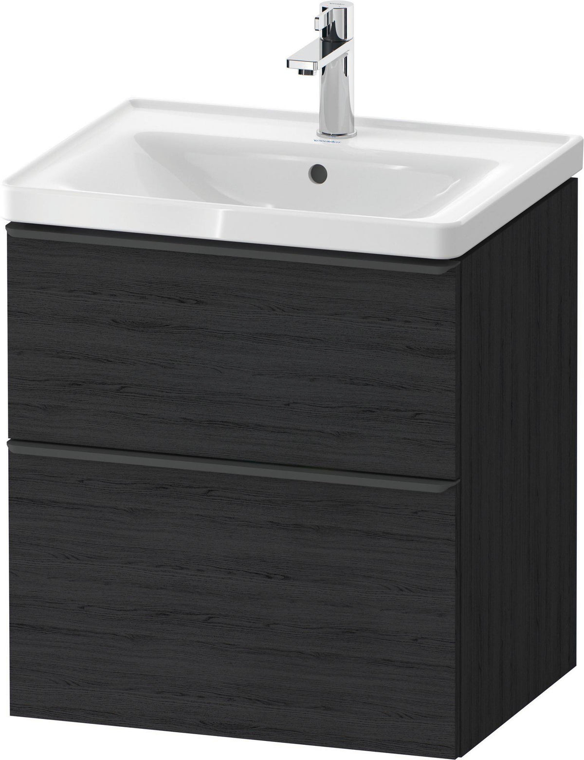 Duravit D-Neo Waschtischunterbau 584 mm betongrau matt mit Auszug und Schubkasten