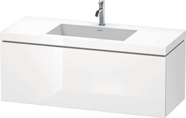 Duravit L-Cube Waschtischset 1200x480mm mit Vero Air Möbelwaschtisch, wandhängend, ohne Überlauf