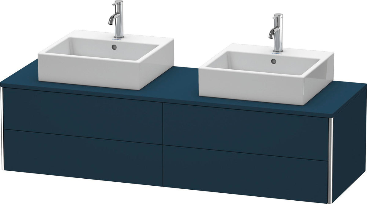 Duravit XSquare Waschtischunterbau 1600 mm betongrau matt, 4 Schubkästen, wandhängend