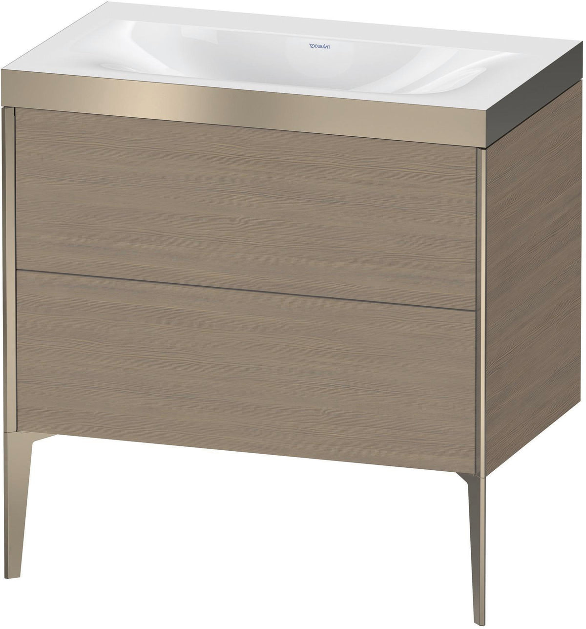 DURAVIT XViu c-bonded Waschtischset bodenstehend 800 mm mit 2 Auszügen und Push-Open