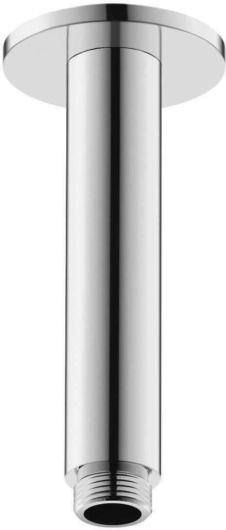 DURAVIT Brausearm Decke L325mm rund Schwarz Matt – Messing, 1/2 Zoll, mit Rosette
