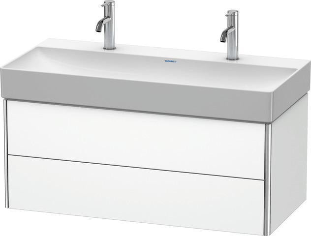 Duravit XSquare Waschtischunterbau 984 mm mit zwei Schubkästen in Steingrau matt