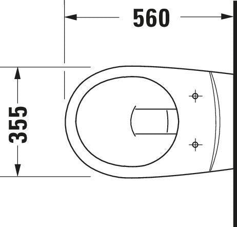 Duravit Wand-WC D-Code basic 560 mm Tiefspüler weiß mit HygieneGlaze