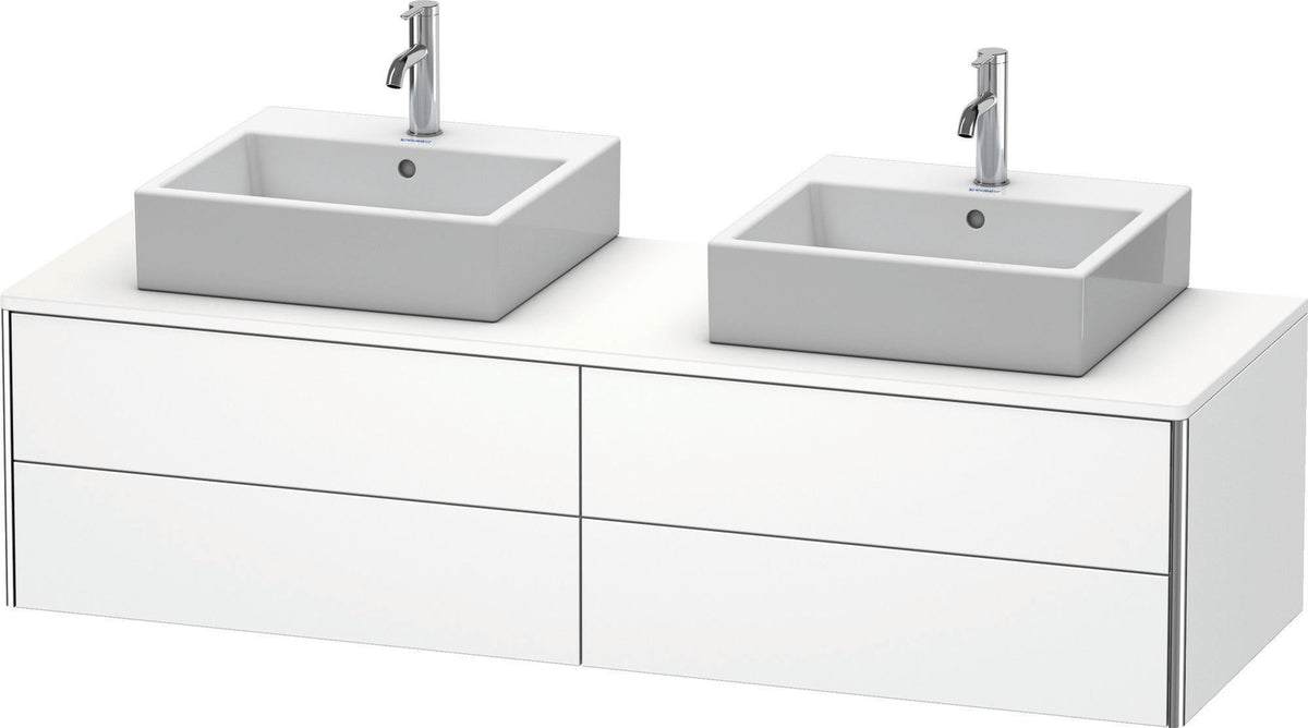 Duravit XSquare Waschtischunterbau 1600 mm betongrau matt, 4 Schubkästen, wandhängend