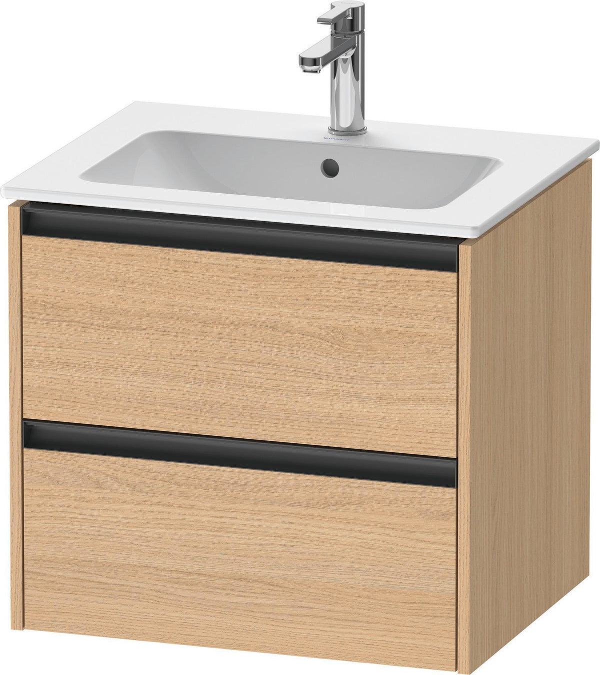 DURAVIT Ketho.2 Waschtischunterbau 610 mm betongrau matt mit 2 Schubkästen und Soft-Close