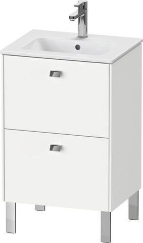 Duravit Waschtischunterbau Brioso Compact 683 mm weiß matt mit chrom Griff