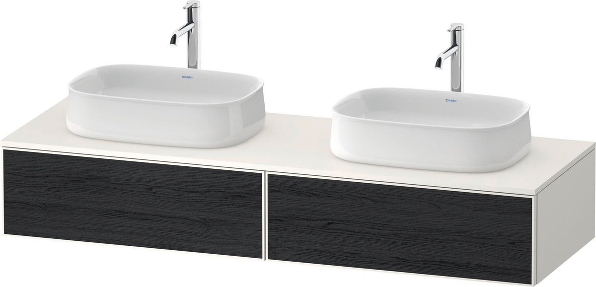 Duravit Zencha Konsolen-Waschtischunterbau 1600 mm Eiche Anthrazit mit 2 Auszügen