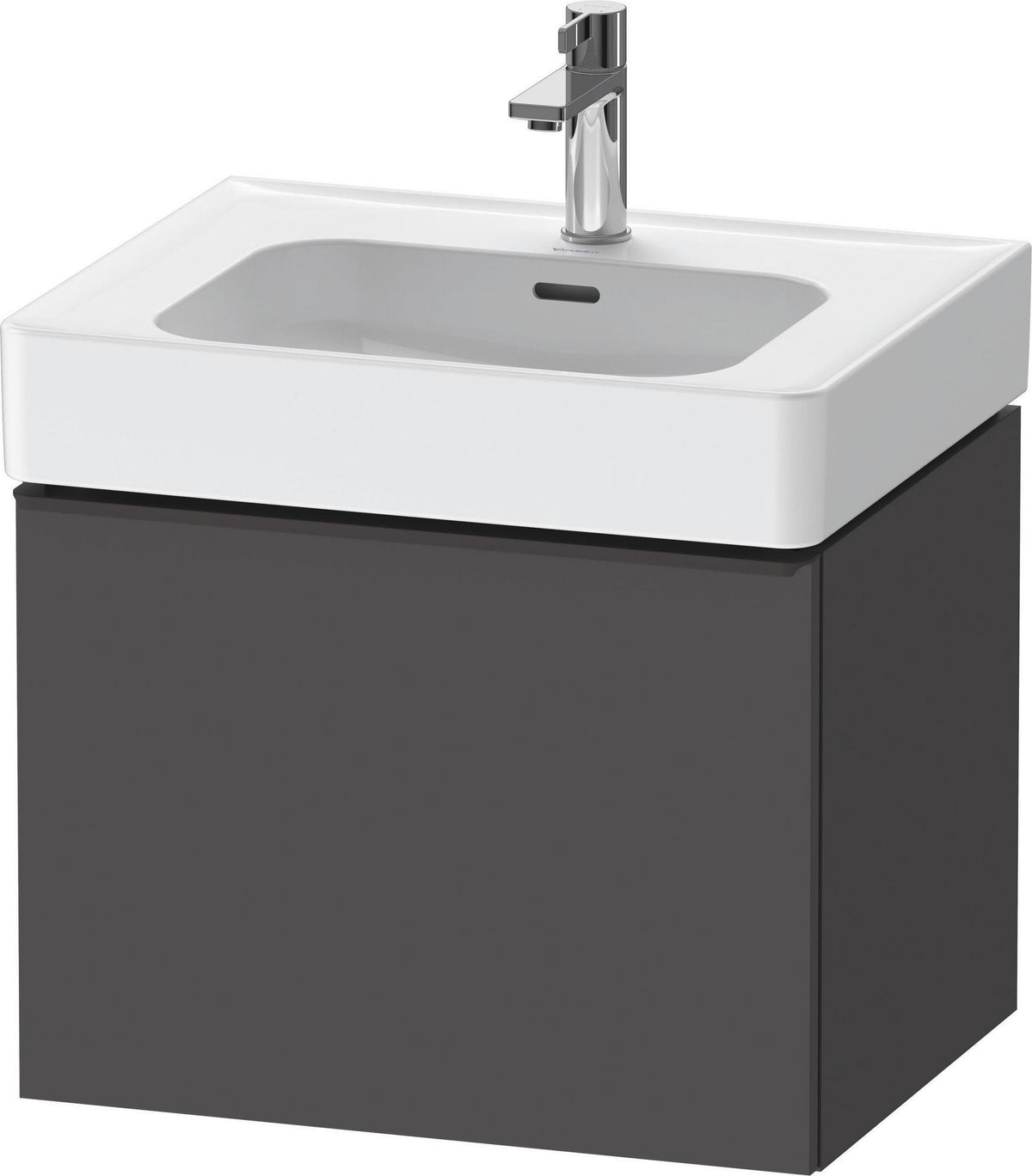 DURAVIT D-Neo Waschtischunterbau 584 mm Eiche Schwarz Matt mit Bronze Griff