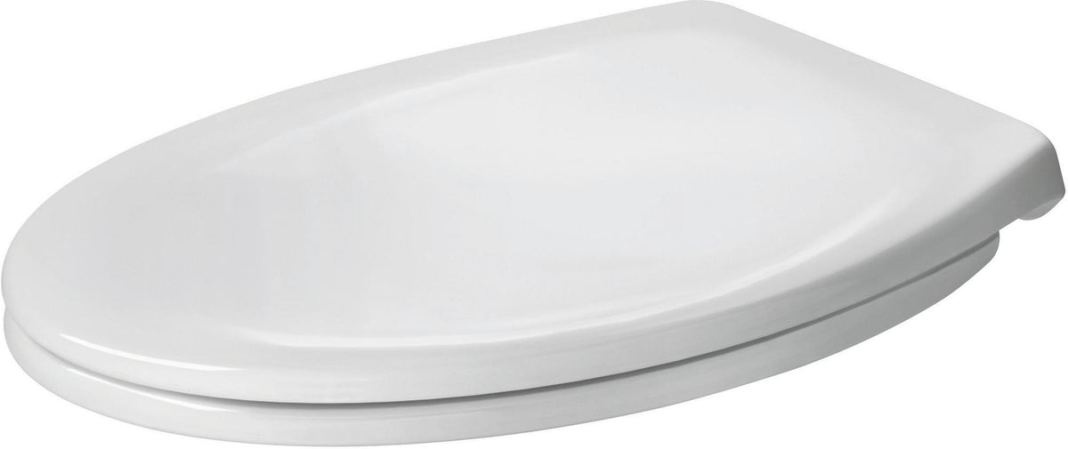 DURAVIT WC-Sitz Universal Weiß mit Absenkautomatik und Edelstahl-Scharnieren