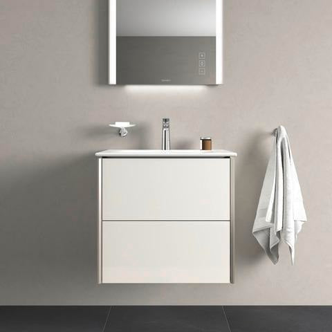 DURAVIT Viu Möbelwaschtisch 630 mm Weiß mit Überlauf und 1 Hahnloch