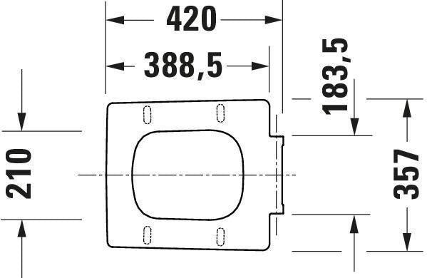 DURAVIT WC-Sitz Design Classics Viu Comp. Weiß mit Edelstahl-Scharnieren, ohne Absenkautomatik