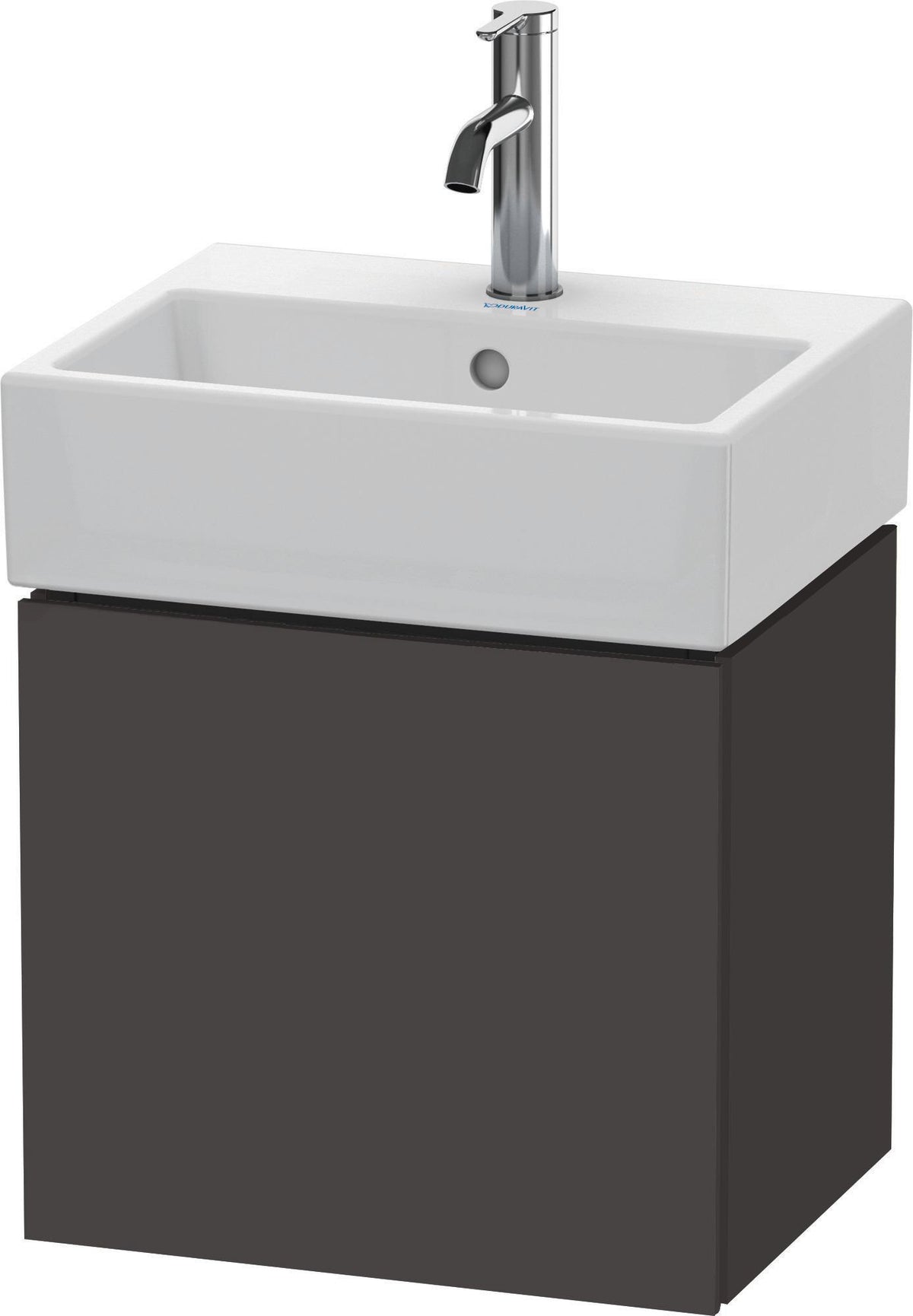 Duravit L-Cube Waschtischunterbau 434 mm weiß matt, 1 Tür links, wandhängend