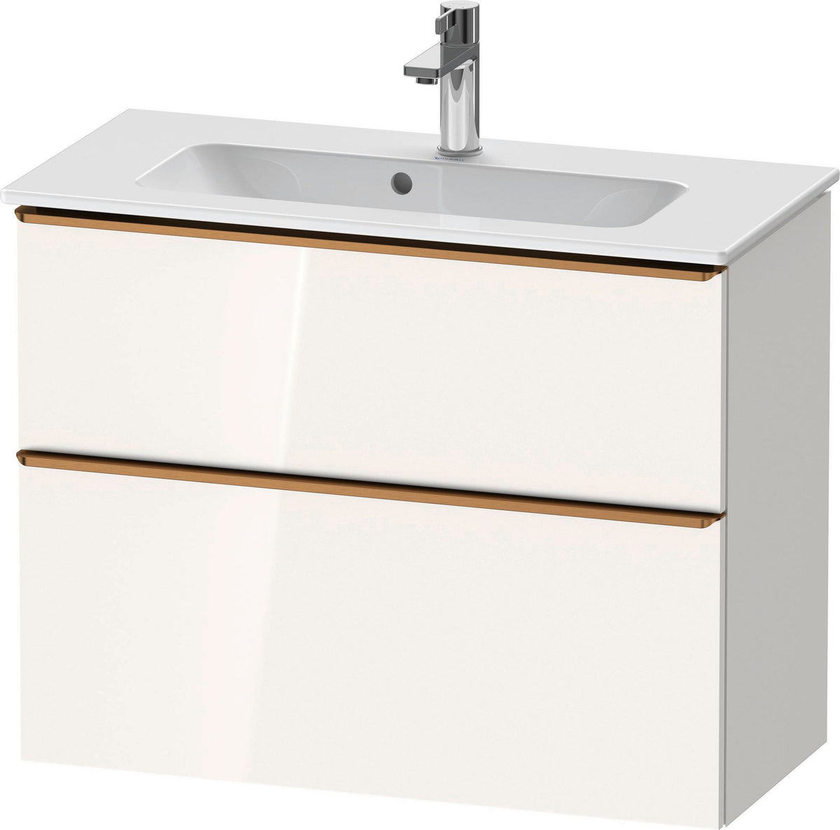 DURAVIT D-Neo Waschtischunterbau 810 mm Eiche Schwarz Bronze, wandhängend, 1 Auszug