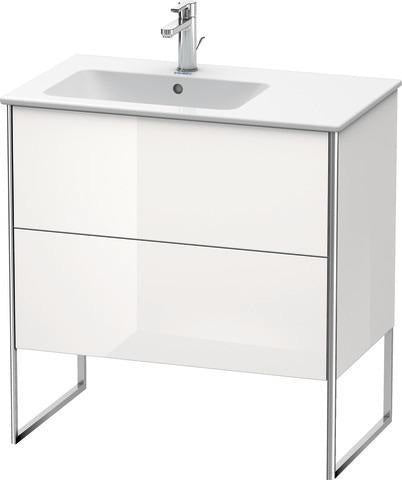 Duravit XSquare Waschtischunterbau 810x832x478mm mit 2 Auszügen, s-matt Eiche, integriertes Fußgestell
