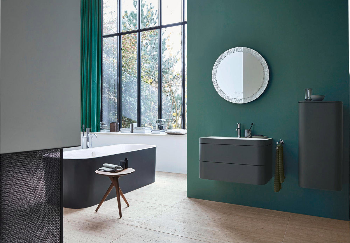 Duravit C.1 Einhebel-Waschtischmischer M mit Zugstange, Schwarz Matt