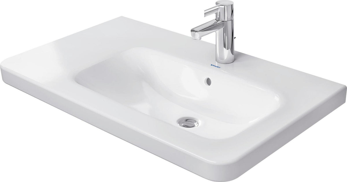 DURAVIT DuraStyle Möbelwaschtisch 800 mm, Becken rechts, WonderGliss, mit Überlauf, weiß