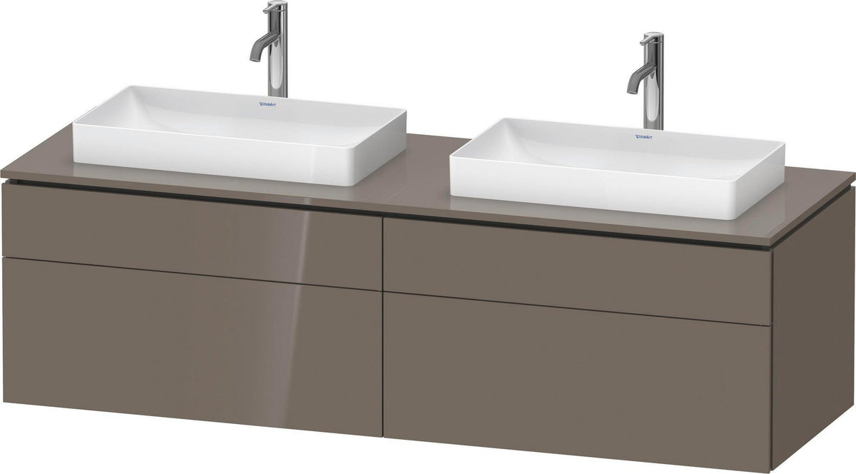 DURAVIT L-Cube Konsolenwaschtischunterbau 1620 mm Taupe supermatt mit Tip-on Technik