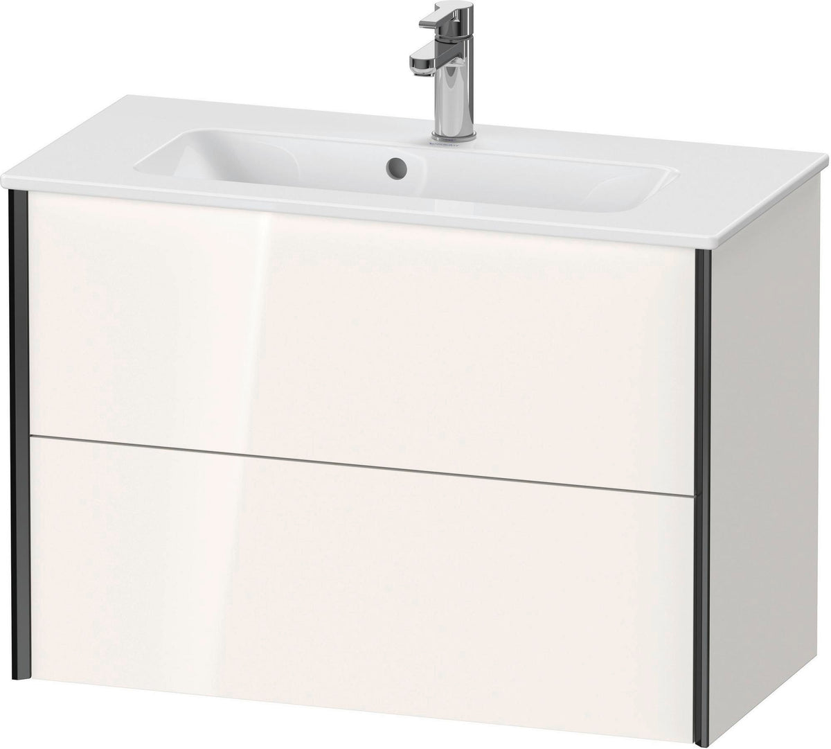 DURAVIT XViu Waschtischunterbau wandhängend 810 mm, 2 Schubladen, champagner matt/weiß matt