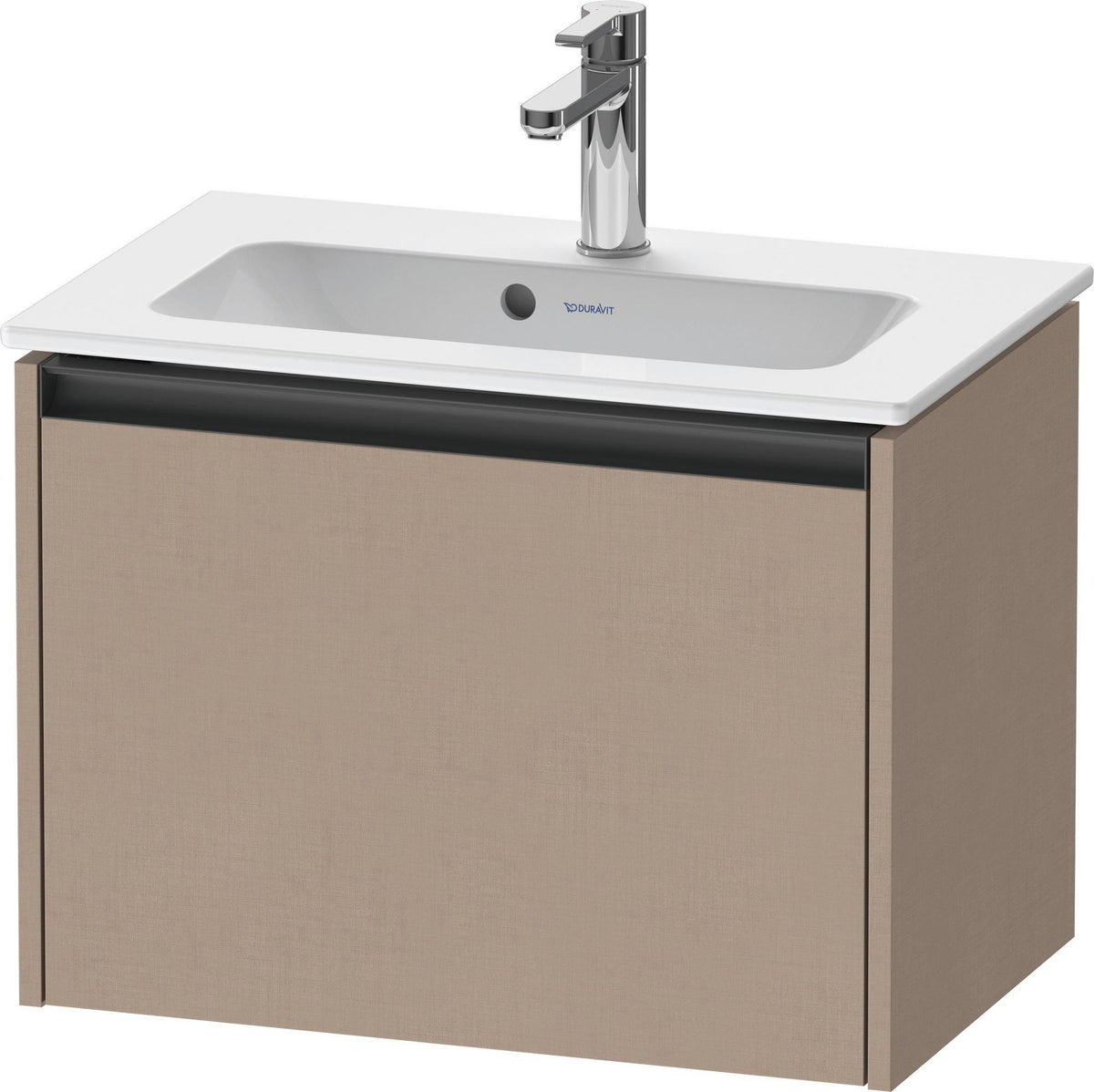 DURAVIT Ketho.2 Waschtischunterbau 610 mm betongrau matt mit Soft-Close-Auszug