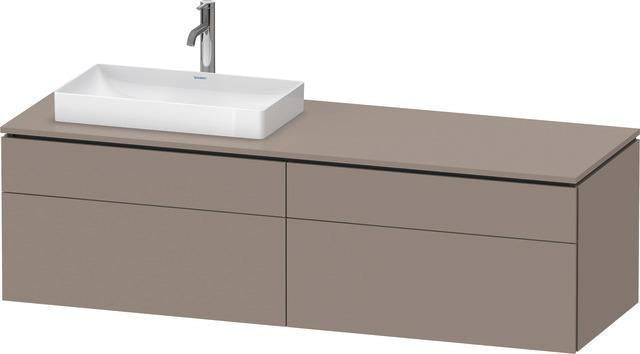 Duravit L-Cube Waschtischunterbau 1620 mm Nussbaum Dunkel mit Tip-On-Technik
