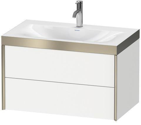 Duravit Möbelwaschtischset XVIU 800x480mm Chaos mit Unterbau wandhängend und Keramikwaschtisch Viu