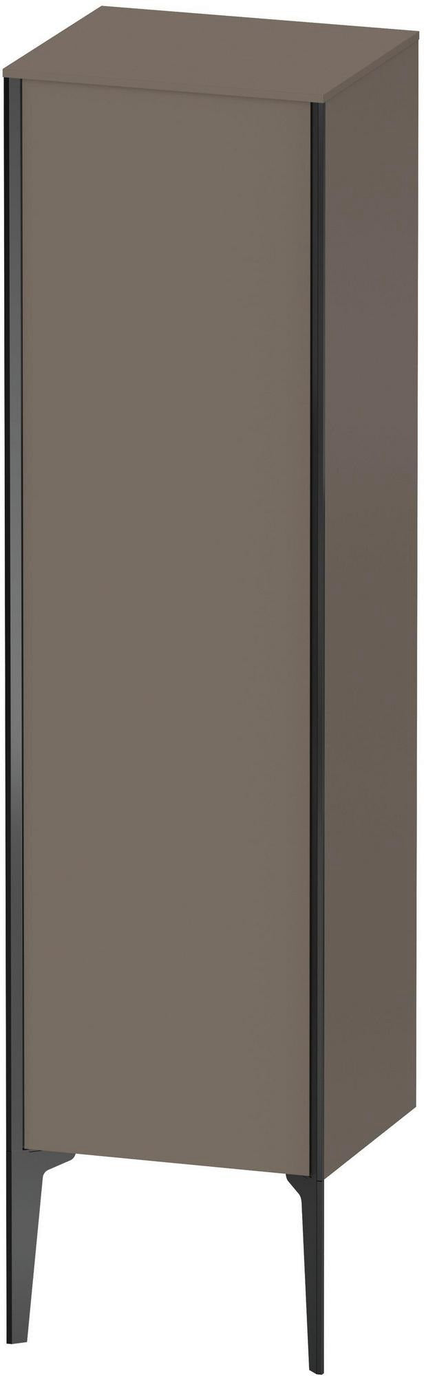 Duravit XViu Halbhochschrank 1330 mm, 1 Tür rechts, flannel grey seidenmatt, Push-Open & Soft-Close