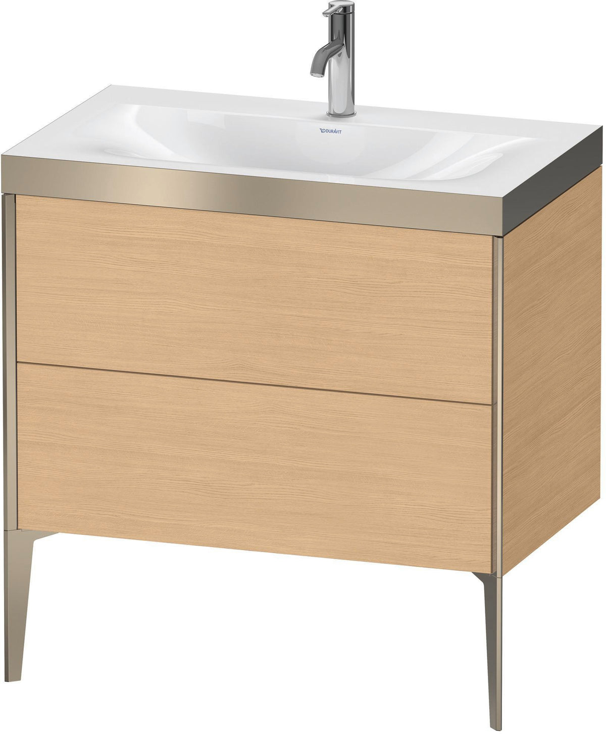DURAVIT XViu c-bonded Waschtischset bodenstehend 800 mm mit 2 Auszügen und Push-Open