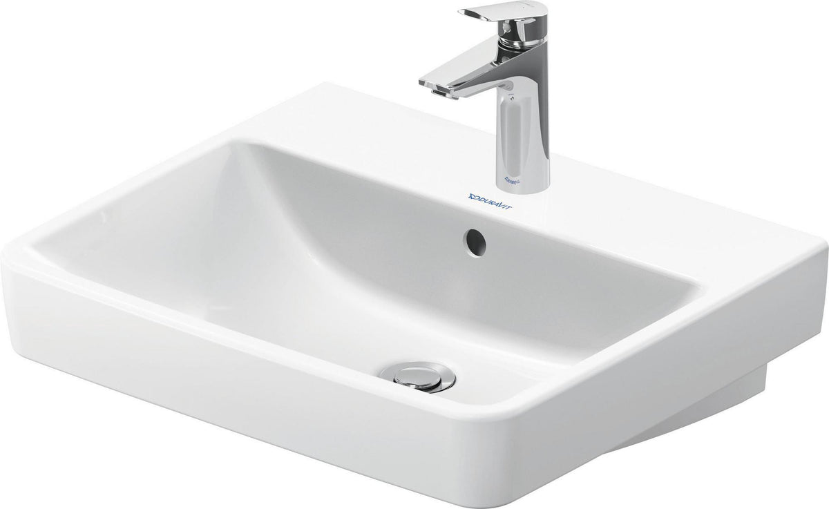 Duravit No.1 Möbelwaschtisch 550 mm weiß mit Überlauf und Hahnlochbank