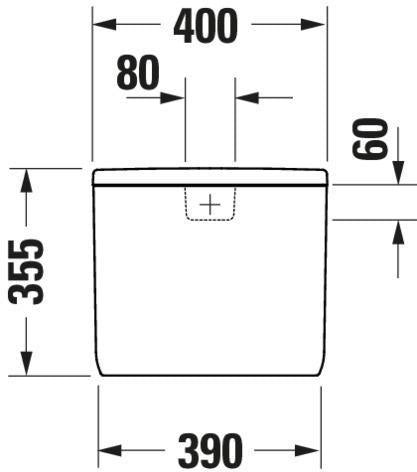 DURAVIT Spülkasten Qatego Studio F. A. Porsche Collection 6/3 L Dual Flush Weiß